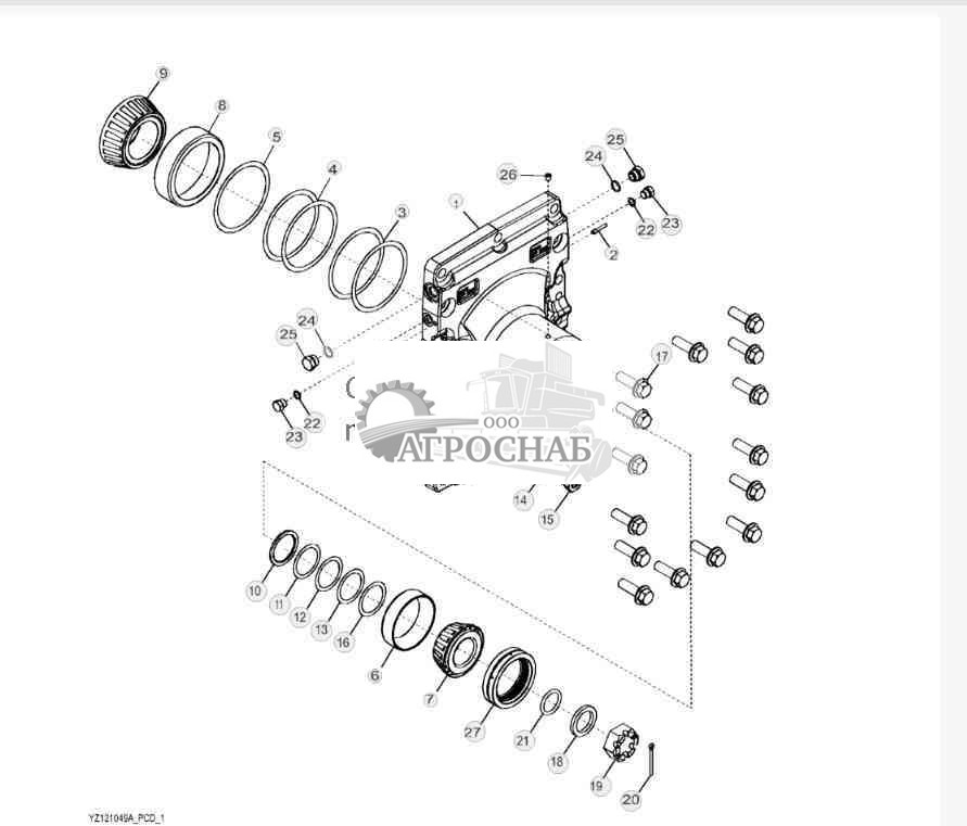 YZ121049 Стандартный первичный корпус, некачающийся 